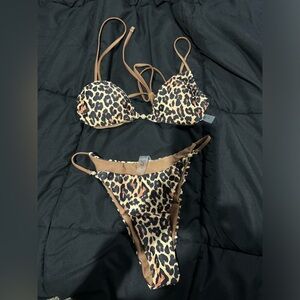 Leopard print bikini - never worn